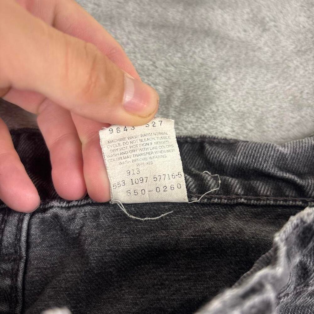 VTG 97 Levi’s 550 Relaxed Fit Jeans Men’s 36x32 {32x31.5} Faded Black Distressed - Picture 4 of 7